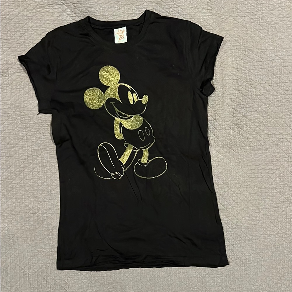 Disney Black and Gold Short Sleeve Tee